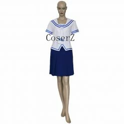 Anime Fruits Basket Tohru Honda White Top Blue Skirt Manga Cosplay Costume