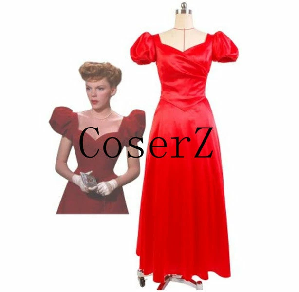 Movie/TV Meet Me In St. Louis 1944 Film Judy Xmas Red Dress Cosplay Costume 3 Movie/TV Meet Me In St. Louis 1944 Film Judy Xmas Red Dress Cosplay Costume