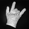 Movie/TV Michael Jackson Single Side Rhinestone Glove Collection For Billie Jean