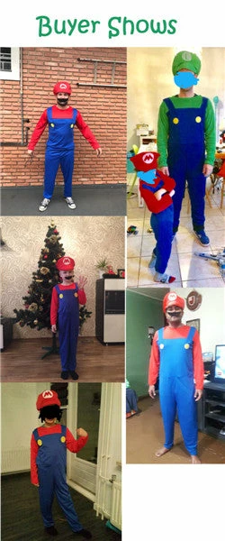 Game Super Mario Luigi Brothers Party Cosplay Costume 4 Game Super Mario Luigi Brothers Party Cosplay Costume
