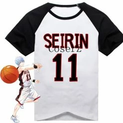 Anime Kuroko's Basket Ball Seirin 11 Kuroko Tetsuya T-shirt Cosplay Costume