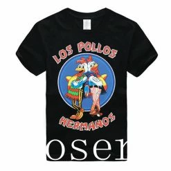 Movie/TV Breaking Bad Los Pollos Hermanos Chicken Brothers Black T-shirt