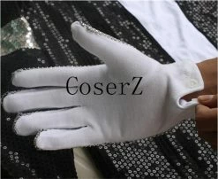 Movie/TV Michael Jackson Single Side Rhinestone Glove Collection For Billie Jean 11 Movie/TV Michael Jackson Single Side Rhinestone Glove Collection For Billie Jean