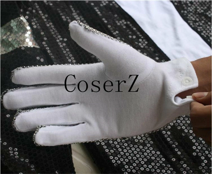 Movie/TV Michael Jackson Single Side Rhinestone Glove Collection For Billie Jean 7 Movie/TV Michael Jackson Single Side Rhinestone Glove Collection For Billie Jean