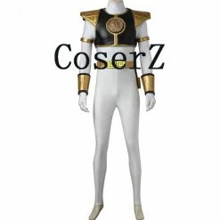 Movie/TV Power Ranger White Ranger Tommy Jumpsuit Zyuranger Cosplay Costume 11 Movie/TV Power Ranger White Ranger Tommy Jumpsuit Zyuranger Cosplay Costume