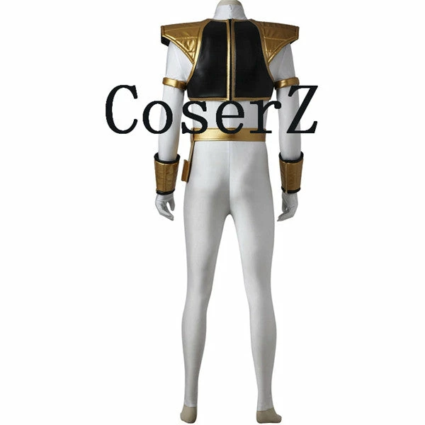 Movie/TV Power Ranger White Ranger Tommy Jumpsuit Zyuranger Cosplay Costume 5 Movie/TV Power Ranger White Ranger Tommy Jumpsuit Zyuranger Cosplay Costume