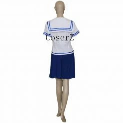 Anime Fruits Basket Tohru Honda White Top Blue Skirt Manga Cosplay Costume