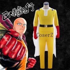 Anime One Punch Man Saitama Cosplay Costume Halloween Costume