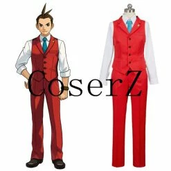 Game Ace Attorney Polly Red Lawyer Suit Cosplay Costume