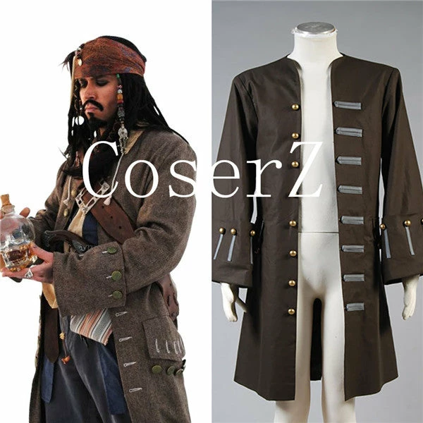 Movie/TV Pirates Of The Caribbean Cosplay Costume Jack Sparrow Cosplay Costume 3 Movie/TV Pirates Of The Caribbean Cosplay Costume Jack Sparrow Cosplay Costume