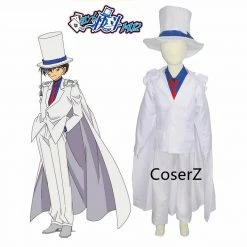 Anime Detective Conan Kaito Kid Gentleman Thief White Suit For Kids Cosplay Costume