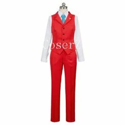 Game Ace Attorney Polly Red Lawyer Suit Cosplay Costume