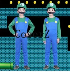 Game Super Mario Luigi Brothers Plumber Party Costume Cosplay