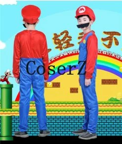 Game Super Mario Luigi Brothers Plumber Party Costume Cosplay