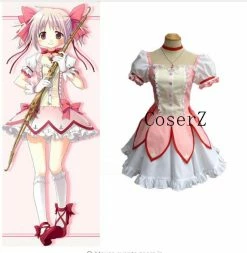 Anime Puella Magi Madoka Magica Kaname Madoka Cosplay Costume