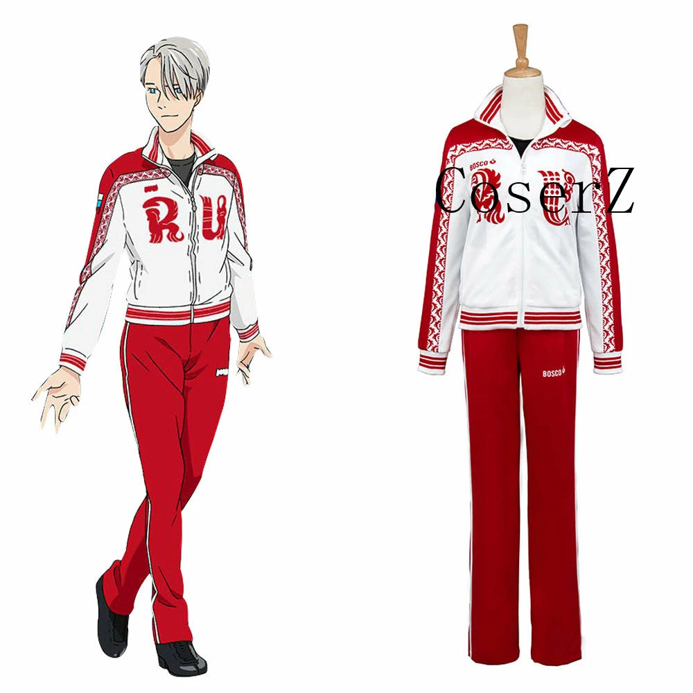 Anime Yuri On Ice Viktor Nikiforov Uniform Cosplay Costume 3 Anime Yuri On Ice Viktor Nikiforov Uniform Cosplay Costume