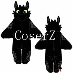 Movie/TV How To Train Your Dragon Toothless Unisex Sleepwear Pajamas Jumpsuit Cosplay Costume