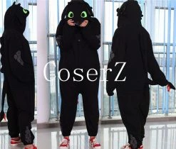 Movie/TV How To Train Your Dragon Toothless Unisex Sleepwear Pajamas Jumpsuit Cosplay Costume