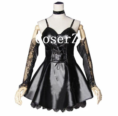 Anime Death Note Misa Amane Imitation Leather Cosplay Costumes 3 Anime Death Note Misa Amane Imitation Leather Cosplay Costumes