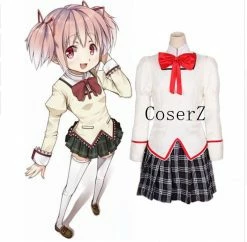 Anime Magical Girl Puella Magi Madoka Magica Kaname Madoka Cosplay Costume