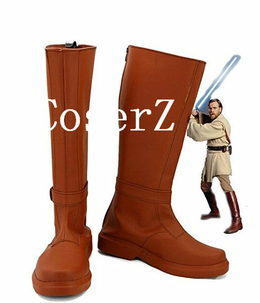 Movie/TV Star Wars Jedi Knight Obi-Wan Obi Wan Kenobi Cosplay Shoes Boots Cosplay Costume 3 Movie/TV Star Wars Jedi Knight Obi-Wan Obi Wan Kenobi Cosplay Shoes Boots Cosplay Costume