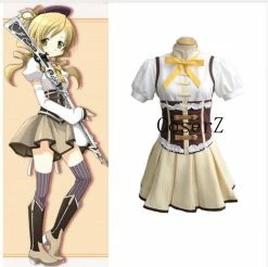Anime Puella Magi Madoka Magica Tomoe Mami Cosplay Costume