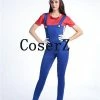 Game Super Mario Costumes Women Luigi Plumber Cosplay Costume