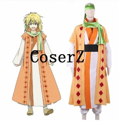 Akatsuki No Yona: Yona Of The Dawn Yellow Dragon Warrior Jeno Han Fu Anime Cosplay Costume 3 Akatsuki No Yona: Yona Of The Dawn Yellow Dragon Warrior Jeno Han Fu Anime Cosplay Costume