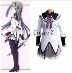 Anime Puella Magi Madoka Magica Akemi Homura Cosplay Costume