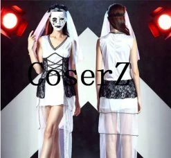 Movie/TV Corpse Bride Sleeveless Outfit Wicca Mask Cosplay Costumes
