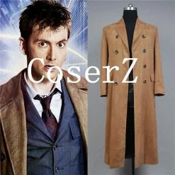 Movie/TV Doctor Who Dr. Brown Long Trench Cosplay Costume