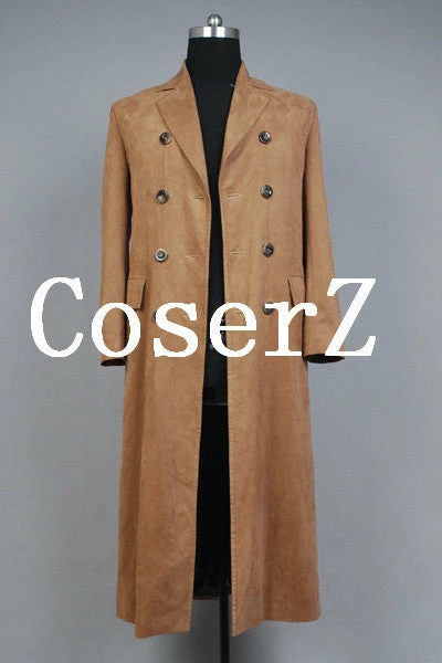 Movie/TV Doctor Who Dr. Brown Long Trench Cosplay Costume 5 Movie/TV Doctor Who Dr. Brown Long Trench Cosplay Costume