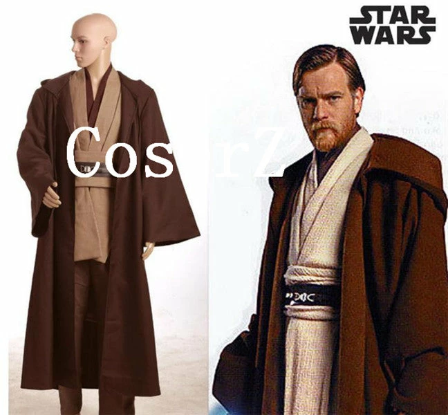 Movie/TV Star Wars Costume Jedi Master Obi Wan/Ben Kenobi Cosplay Costume 4 Movie/TV Star Wars Costume Jedi Master Obi Wan/Ben Kenobi Cosplay Costume