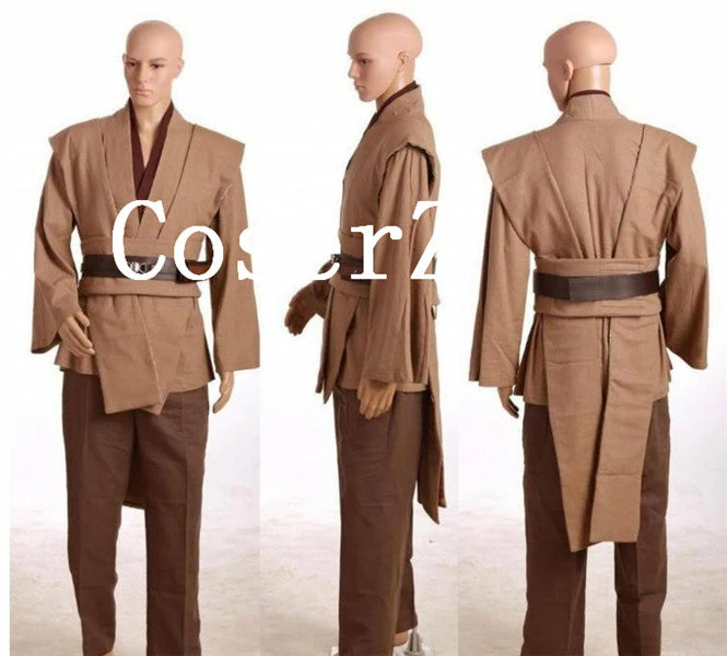 Movie/TV Star Wars Costume Jedi Master Obi Wan/Ben Kenobi Cosplay Costume 3 Movie/TV Star Wars Costume Jedi Master Obi Wan/Ben Kenobi Cosplay Costume