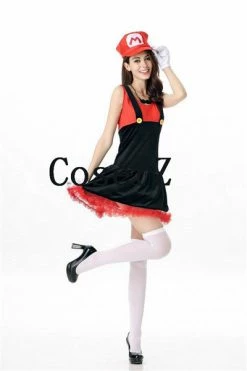 Game Super Mario Costume Women Halloween Cosplay Luigi Cosplay Costume