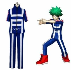 Anime Boku Hero Academia My Hero Academia Izuku Midoriya Training Suit Cosplay Costume