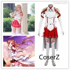 Anime Custom-made Sword Art Online Asuna Yuuki Cosplay Costume