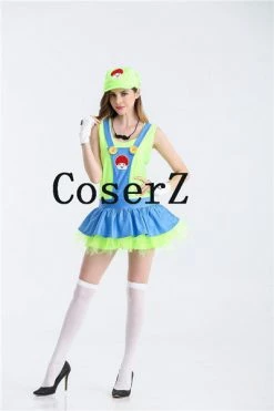 Game Super Mario Luigi Cosplay Costume
