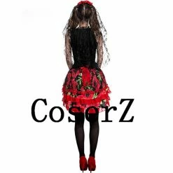 Movie/TV Corpse Bride Costume Women Short Red Cosplay Costumes