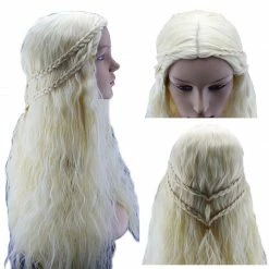 Wigs Daenerys Targaryen Dragon Princess Light Wig Game Of Thrones Braids Cosplay Wig