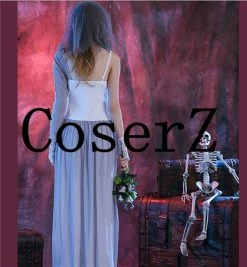 Movie/TV Corpse Bride Costume Scary Skeleton Joker Outfit Cosplay Costume