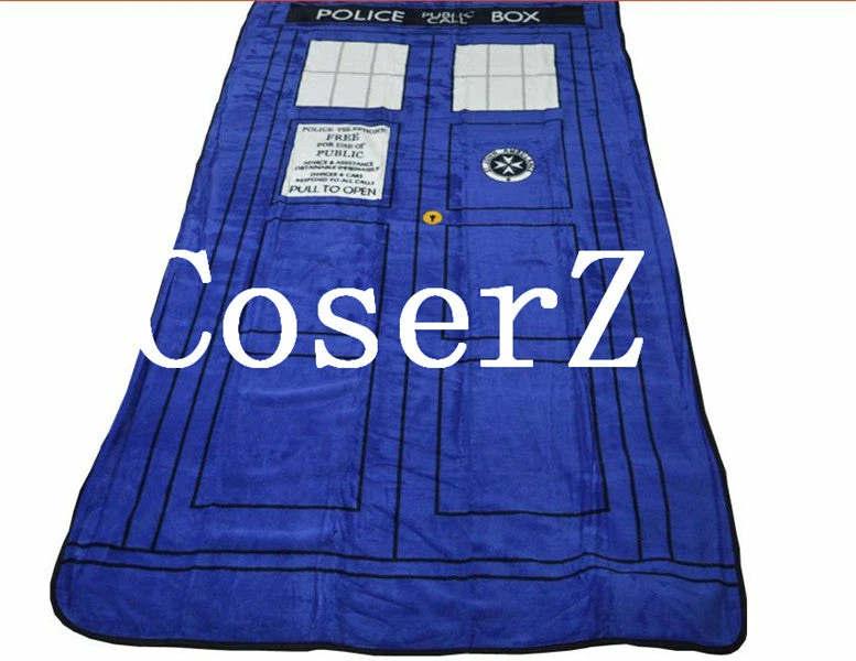 Movie/TV Doctor Who Tardis Blankets Coral Fleece Police Box Cosplay Costume 3 Movie/TV Doctor Who Tardis Blankets Coral Fleece Police Box Cosplay Costume