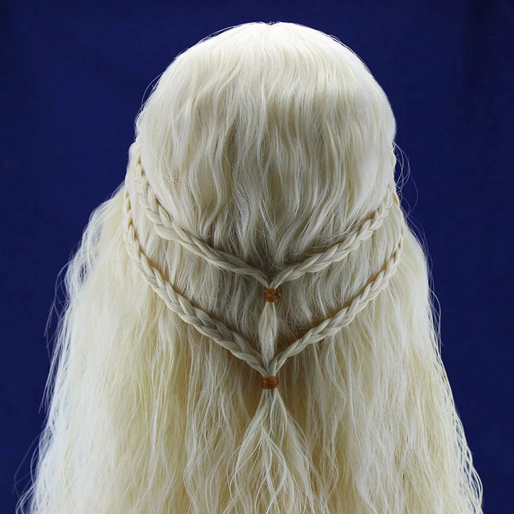 Movie/TV Daenerys Targaryen Dragon Princess Light Wig Game Of Thrones Braids Cosplay Wig 6 Movie/TV Daenerys Targaryen Dragon Princess Light Wig Game Of Thrones Braids Cosplay Wig