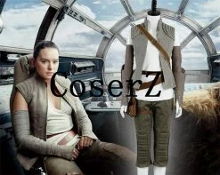 Movie/TV Star Wars 8 Cosplay Costume The Last Jedi Rey Adult Halloween Carnival Cosplay Costume