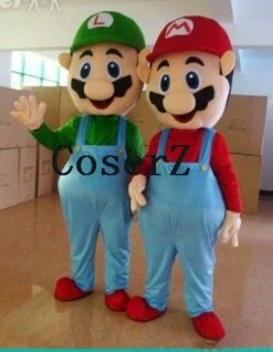 Game Super Mario Luigi Brothers Mascot Costume Fancy Party Cute Cosplay Costumes