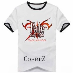 Anime Fate/stay Night Saber Short Sleeve Printed T-shirt Cosplay Costume