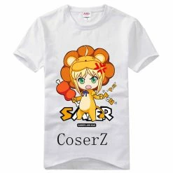 Anime Fate/stay Night Saber Short Sleeve Printed T-shirt Cosplay Costume
