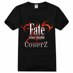 Anime Fate/stay Night Saber Short Sleeve Printed T-shirt Cosplay Costume