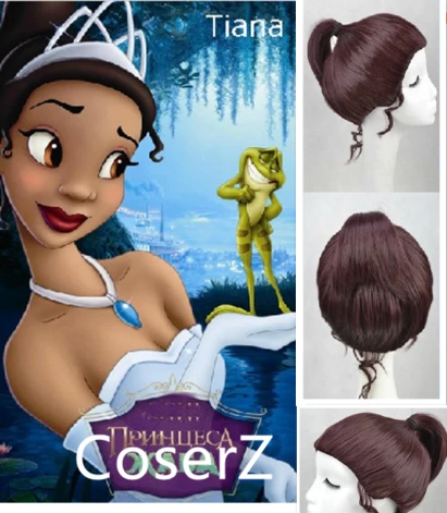 Princess Tiana Wig, Tiana Cosplay Wig 3 Princess Tiana Wig, Tiana Cosplay Wig
