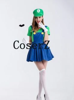 Game Super Mario Luigi Bros Cosplay Costume